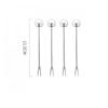 Ceramic Bear Jar with Stainless Steel Fruit Forks - Light Luxury Cutlery Set