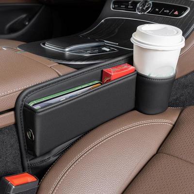 Car Seat Gap Filler Leather Car Seat Organizer and Storage Automotive Accessories - Front Seats Car Adjustable Passenger Side&Driver Side Gap Filler