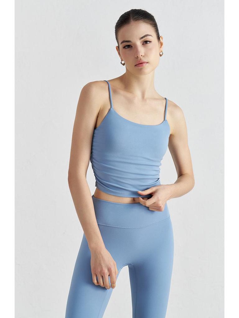 2025 Nude Feel Sports Bra: Shockproof Yoga Camisole for Spring/Summer Fitness