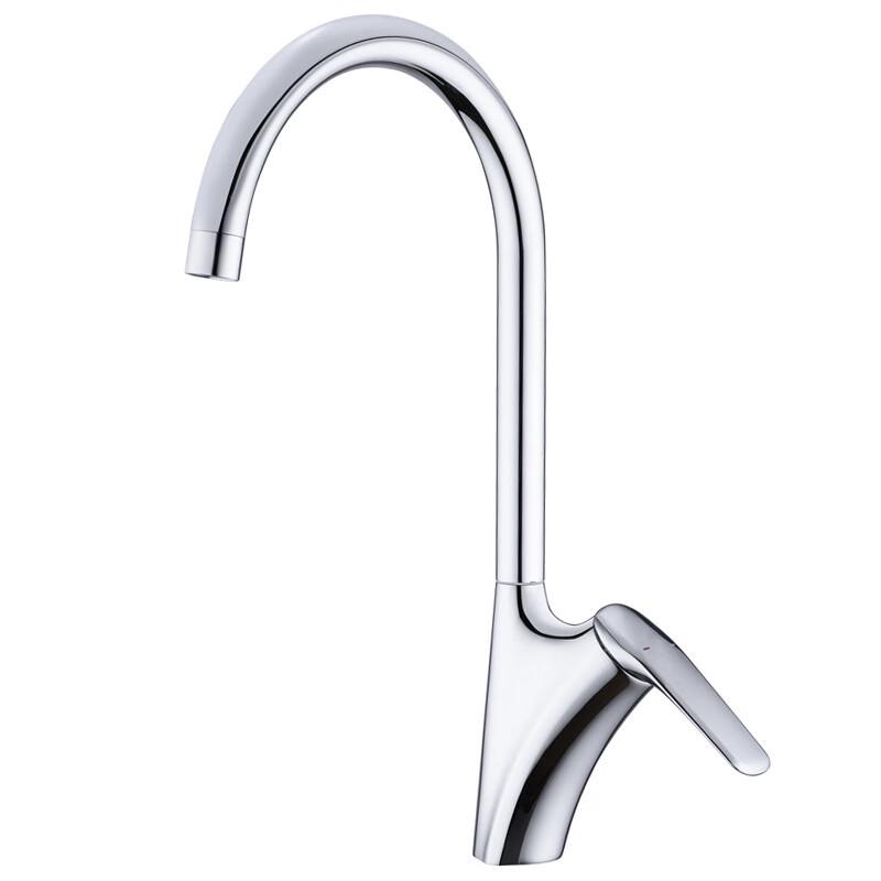 TLXT Swivel Spout Kitchen Faucet, Hot & Cold