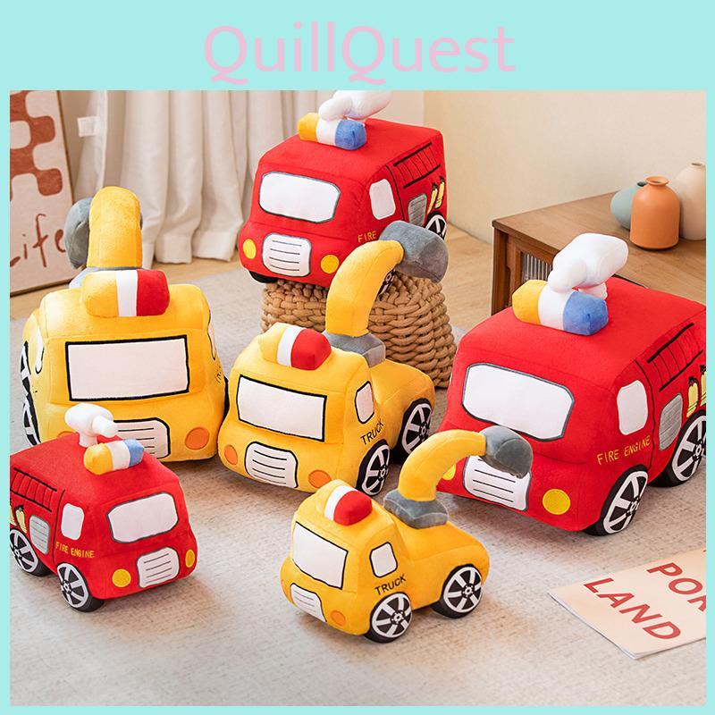 Adorable Plush Fire Truck Toy For Boys Soft Sleeping Buddy In Various Sizes 28cm 35cm 40cm