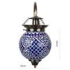 Blue Mosaic Glass Wall Lamp - Handcrafted Home Decor Lighting Fixture (Pack of 1)
