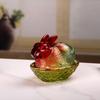 Vintage Glass Rabbit Candy Dish With Lid, Colorful Crystal With Lid Funny Candy Jars For Dessert