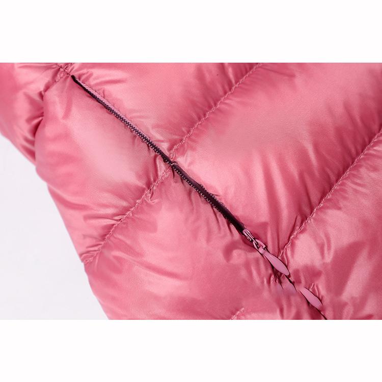 Móda Slim Odnímatelná Kapuce Parka Módní Svrchní Oblečení Zimní Dámské Péřové Bundy Dlouhý Lehký Tenký Kabát Puffer Bunda