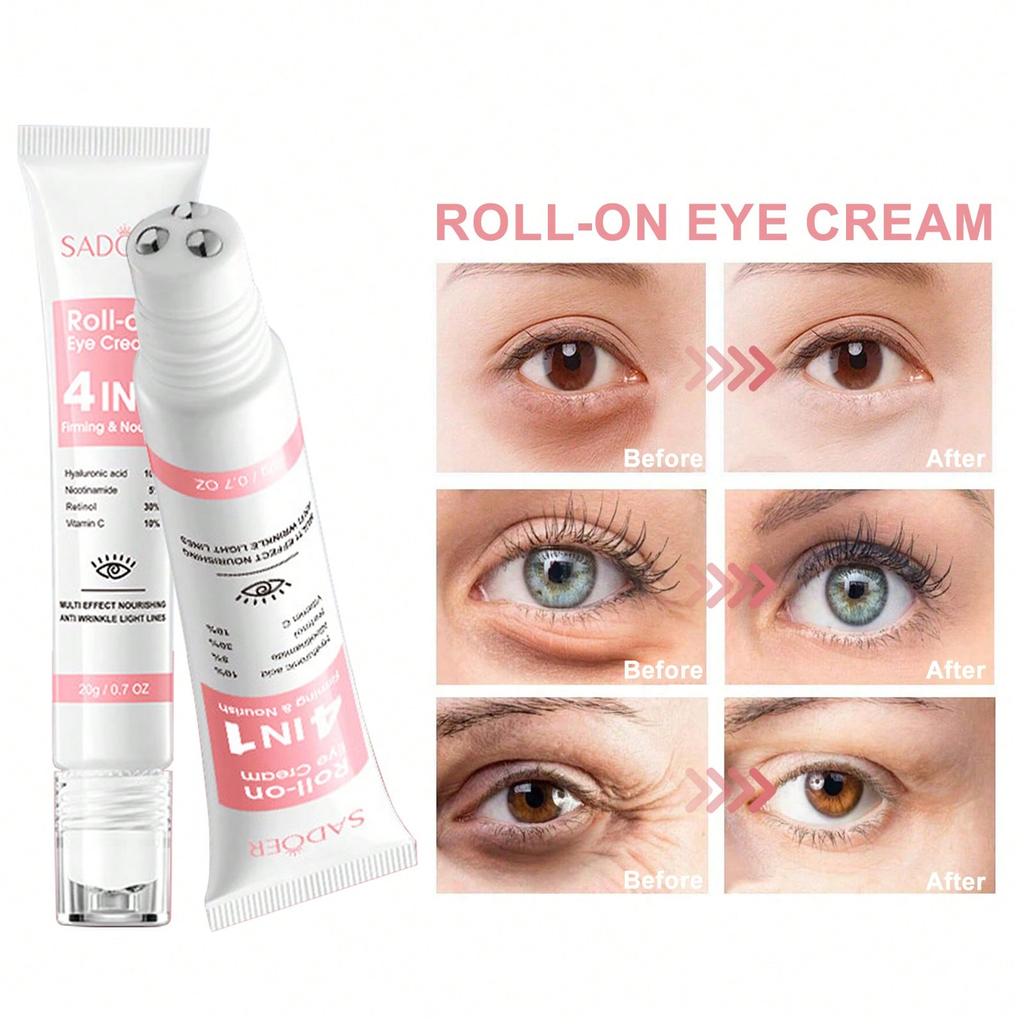 1PC20g Four-in-one Multi-Effect Firming and Nourishing Rolling Eye Cream Moisturizes and nourishes, firming.