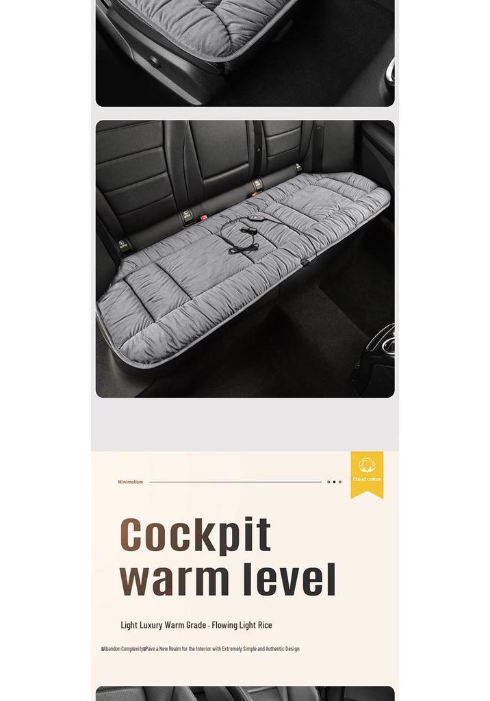 Graphene Heated Car Seat Cushion, USB Electric, Universal Winter Plush, 5V/12V.