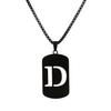 New Black English Letters Titanium Steel Autumn and Winter Sweater Chain High-end Necklace