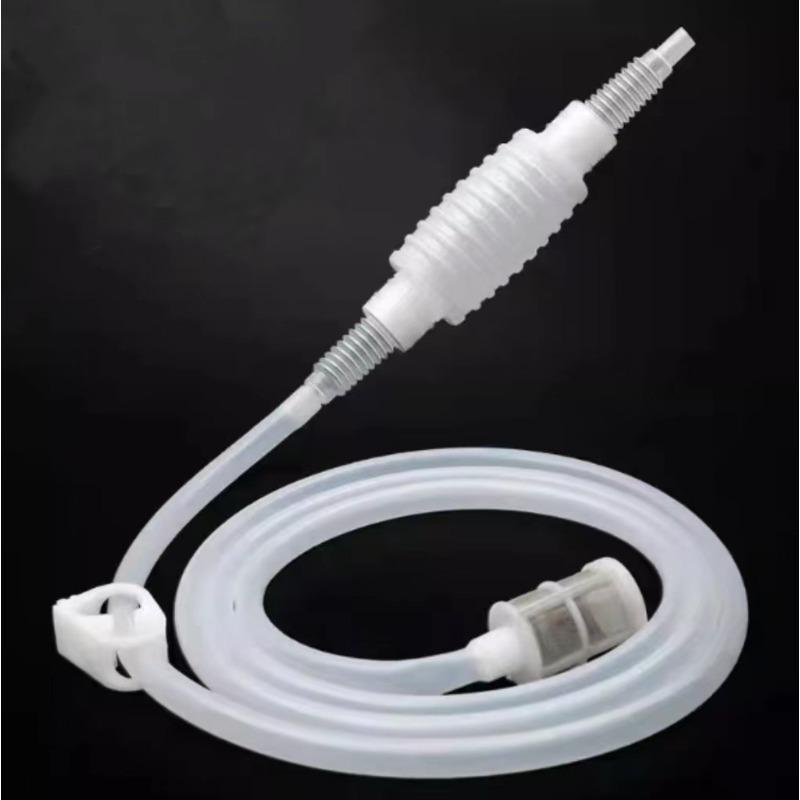 Wine Suction Device, Wine and White Spirit Siphon Filter, Wine Jar Wine Dispenser, Fish Tank Water Changer with Filter Screen for Clogging Prevention