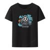 Skeleton With Beer and Cigar Graphic T-shirts Halloween Festivals Print Tee Men's Shirt Leisure