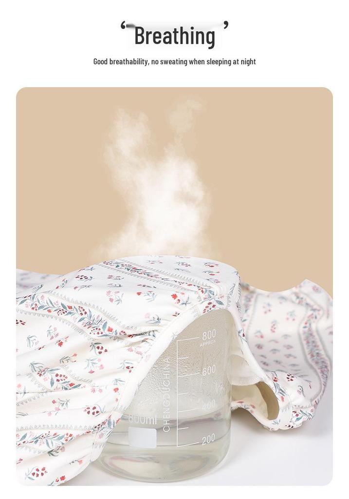 Cooling Modal Cotton Summer Nightgown: Women's Loose Short Sleeve Sleep Dress