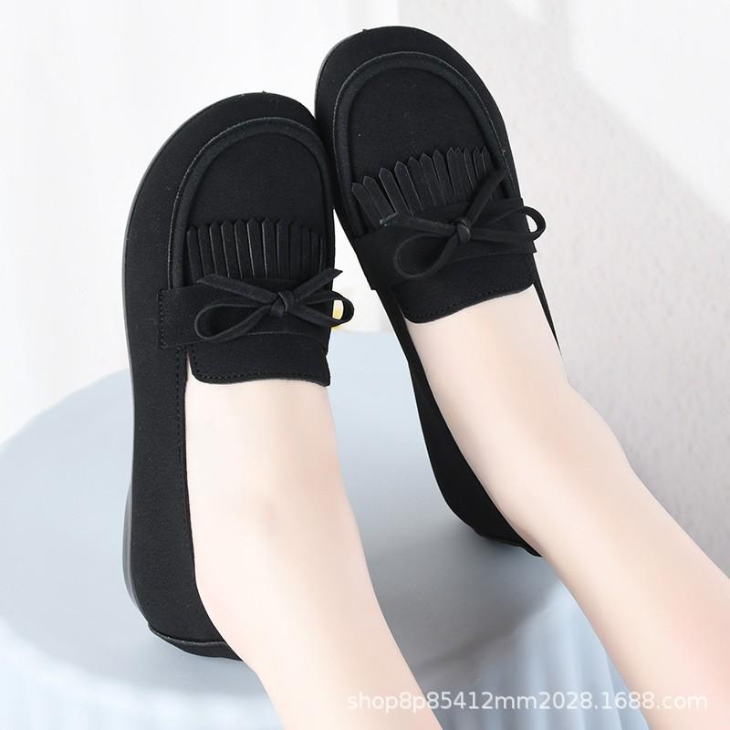 Womens Slip-On Loafer Flat Shoes Comfortable Rubber Sole Casual Walking Daily Wear