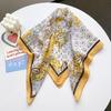 Thin Cotton and Linen Small Square Scarf Fresh and Breathable Women's Soft Literary and Decorative Small Silk Scarf Summer Scarf Women's Versatile 