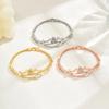 Rose Gold Bracelet Women'S Jewelry Simple Flower Bracelet