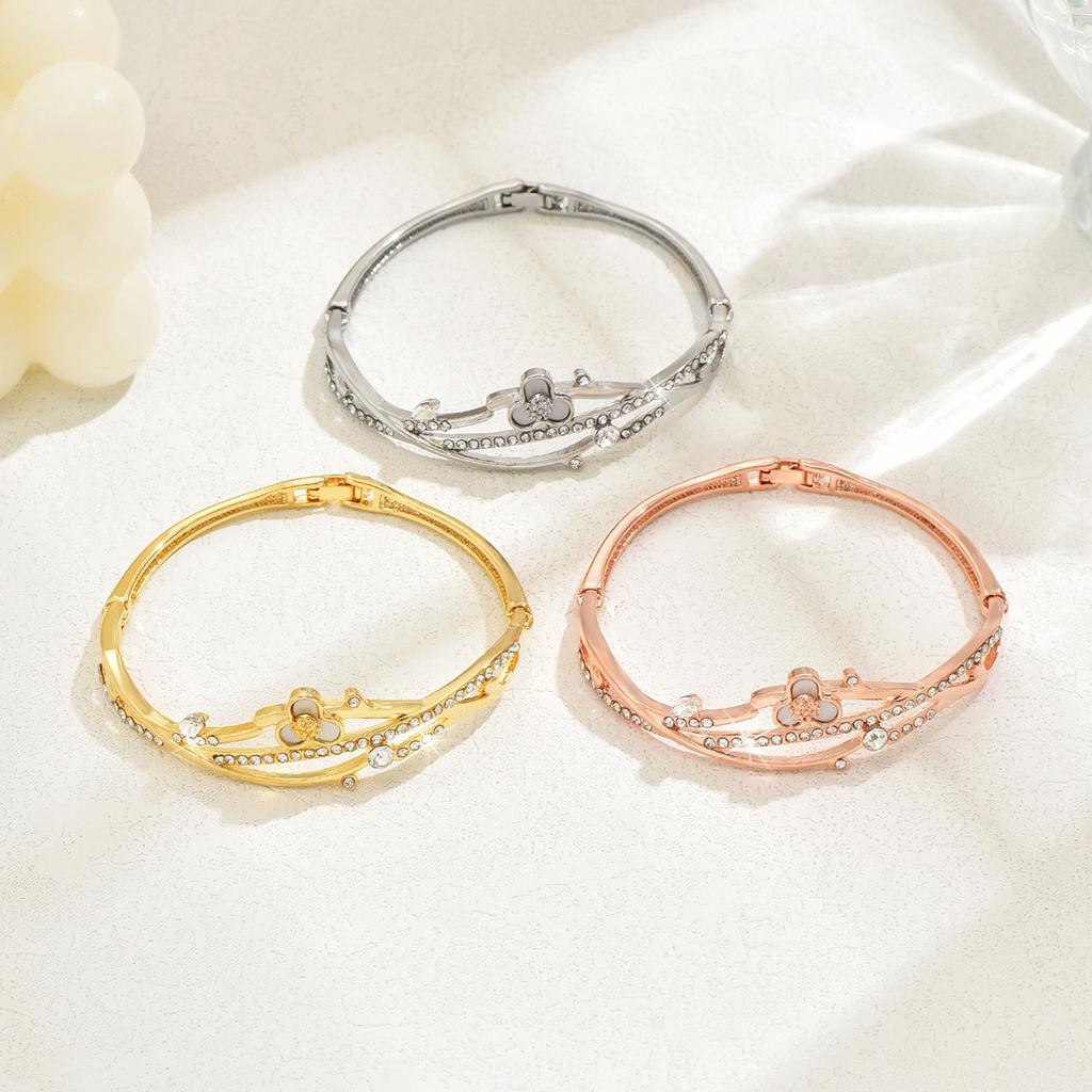 Rose Gold Bracelet Women'S Jewelry Simple Flower Bracelet