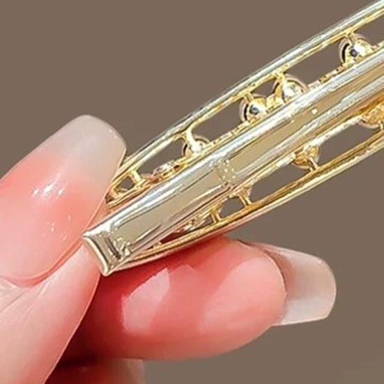 Decorative Hairpin, Imitation Pearl Oval Shape Hair Clip, No Damage Side Bang Hair Pin, Hair Accessories for Multiple Styles