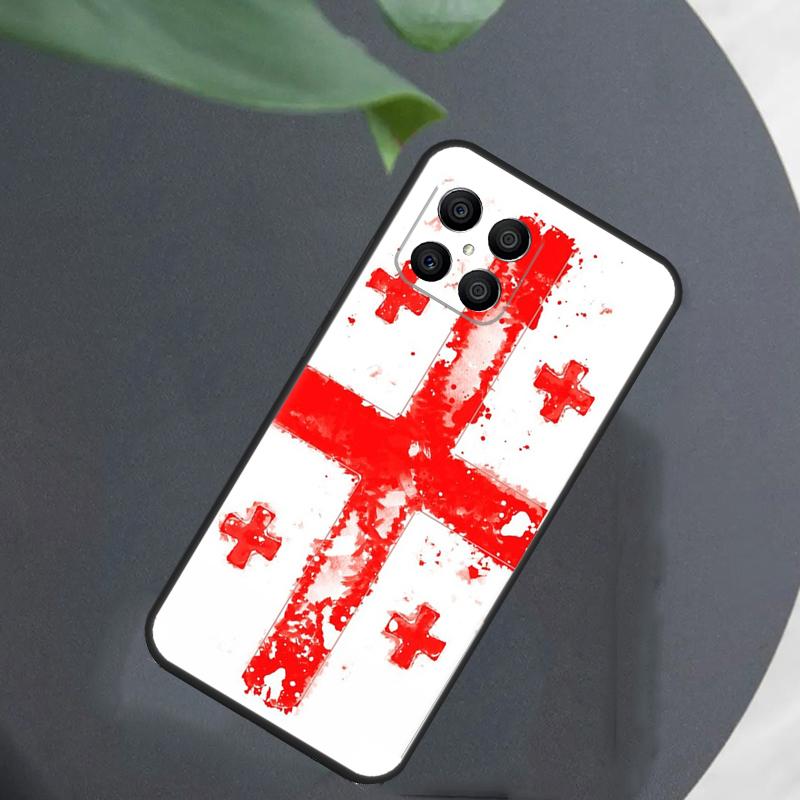 Georgia Grunge Flag For Honor Magic 7 Lite 6 5 8 Pro Case For Honor 200 400 70 90 X8c X8b X9a X9b X9c X9d Win RT
