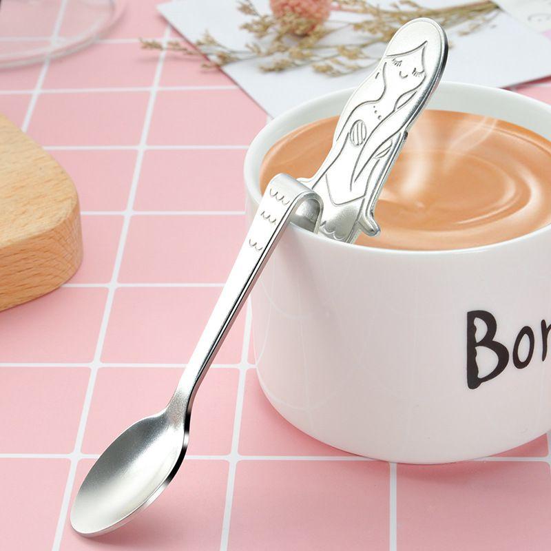 Premium Quality Mermaid Coffee Drink Spoon With Timeless Stainless Steel Design