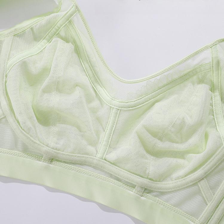 Lingerie Women's Full-cup Thin Bra Thin Gathering Breasts Anti-sagging Large-sized Bra Push Up Bra