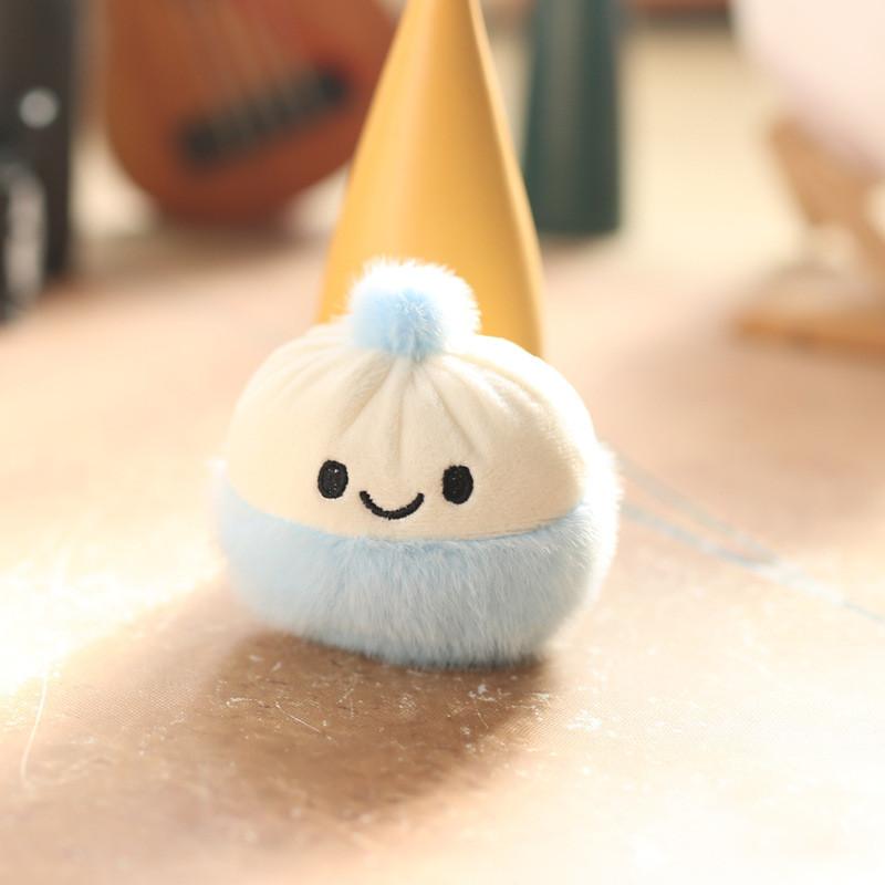 Steamed Bun Plush Keychain Pp Cotton Stuffed Short Plush Decor For Backpacks