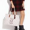 Coach 42 Snap Closure Rabbit Print Recycled Canvas And Recycled Leather Shoulder Bag Large Women Shoulder Bag White CF926-LHCAH