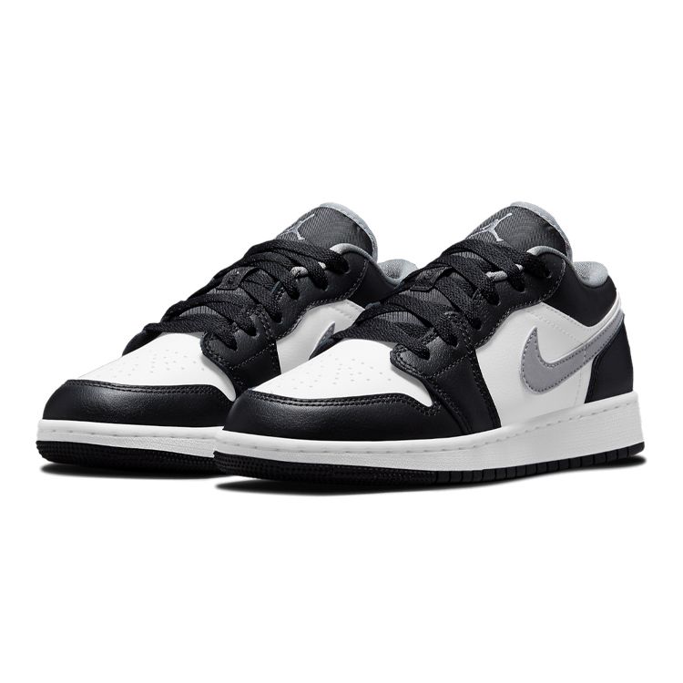 Air Jordan 1 Low GS Černá Středně šedá Dětské tenisky Bílá 553560-040