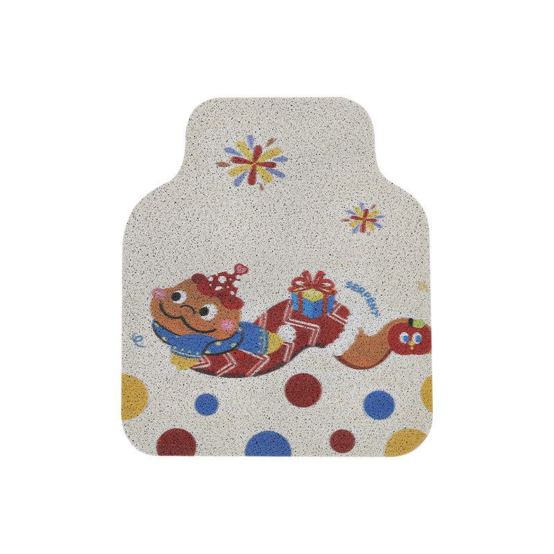 Floor Mats, Cute Cartoon Style, New Model, Anti-Dirt, Easy to Clean, Wear-Resistant, Integrated Rear Seat, Girls' Silk Loop Carpet-Style Floor Mats