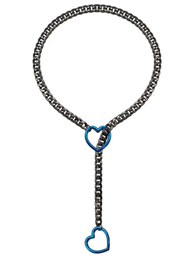European & American Gothic Cuban Chain Love Pendant Adjustable Necklace