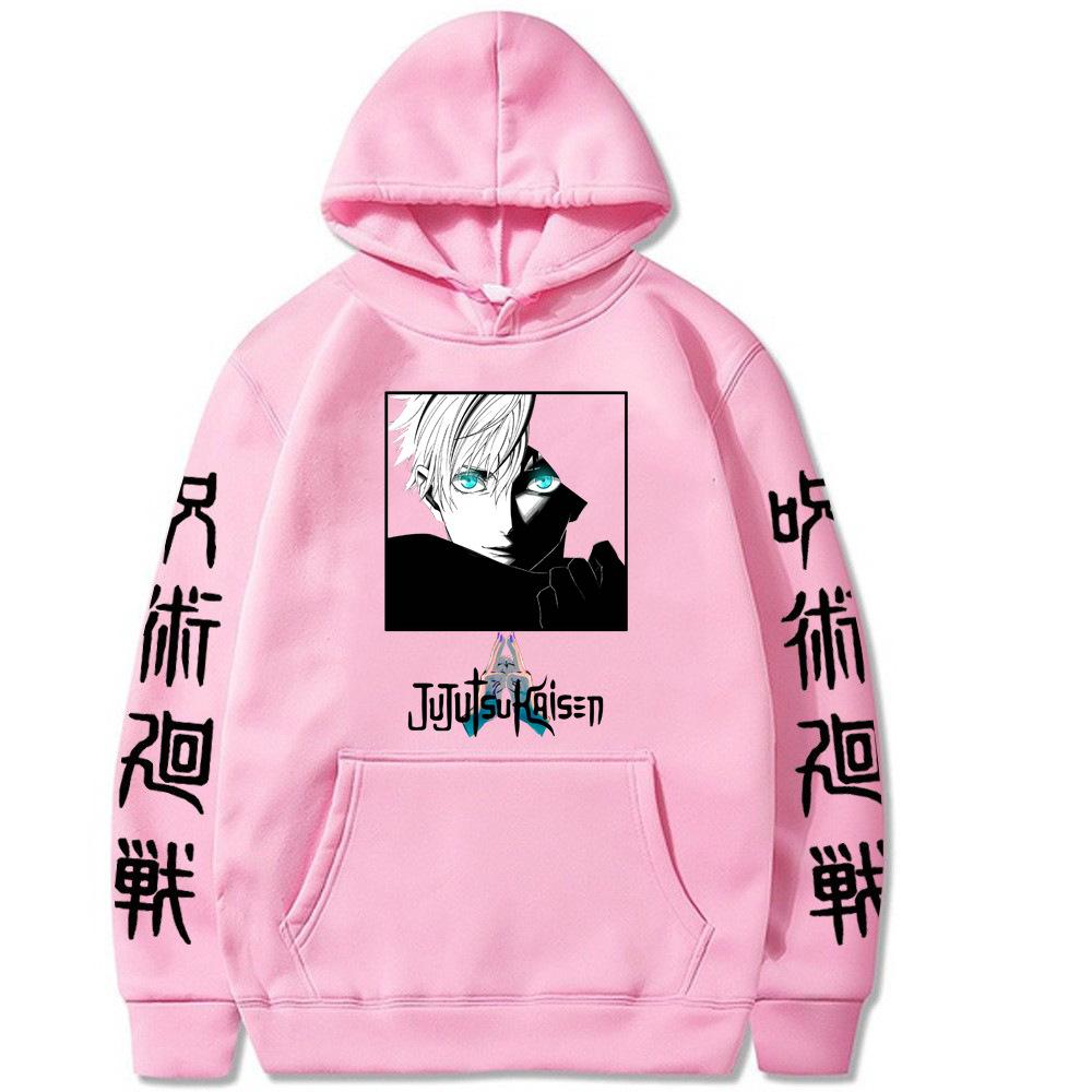 Jujutsu Kaisen Japanischer Anime Grafikdruck Hoodies Vintage Übergroße Kapuzenpullover Lässige Langarm-Hoodies Herren Damen Kleidung