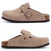 Fashion Kidmi Women's Genuine Suede Clogs Soft Footbed Leather Potato Shoes Comfort Slip On Clogs with Arch Support Fashion Home Slipper