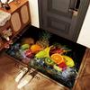 Fruit Pattern Soft Kitchen Rug Anti-Fatigue Kitchen Rug Waterproof Non-Slip Rugs Set Runner Rug Bedside Rug Absorbent Carpet For Kitchen