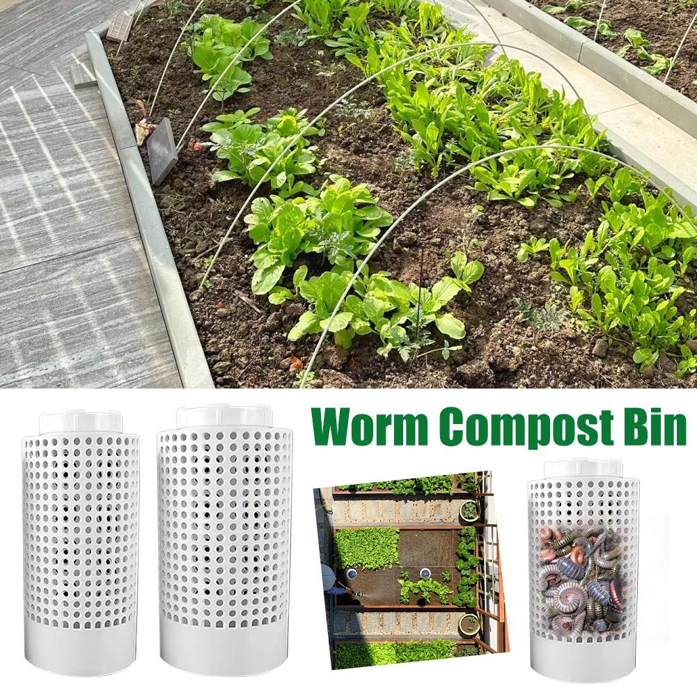 1pc Worm Composting Bin For Small Flower Pots And Garden, Tea And Tube Space-Saving Care PVC Ga C6U0