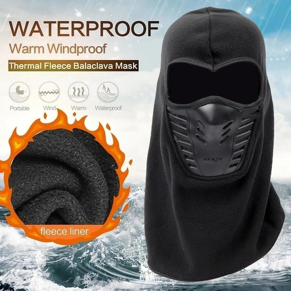 1-pack Unisex Balaclava Full Face Mask, Fleece, Windproof, Warm, Winter Ski Mask