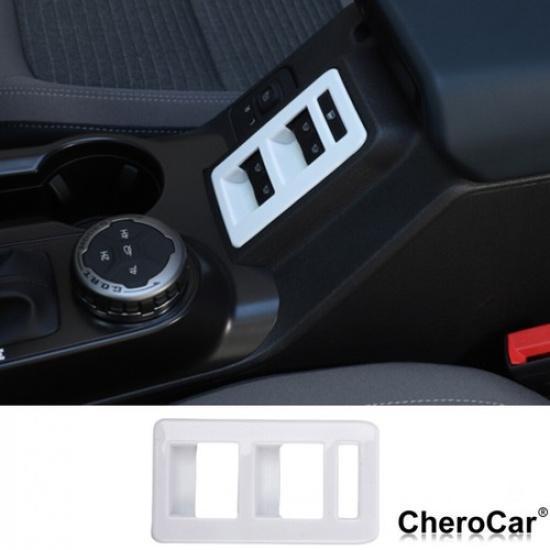 ABS White Window Switch Trim Cover Interior Accessories For Ford Bronco +
