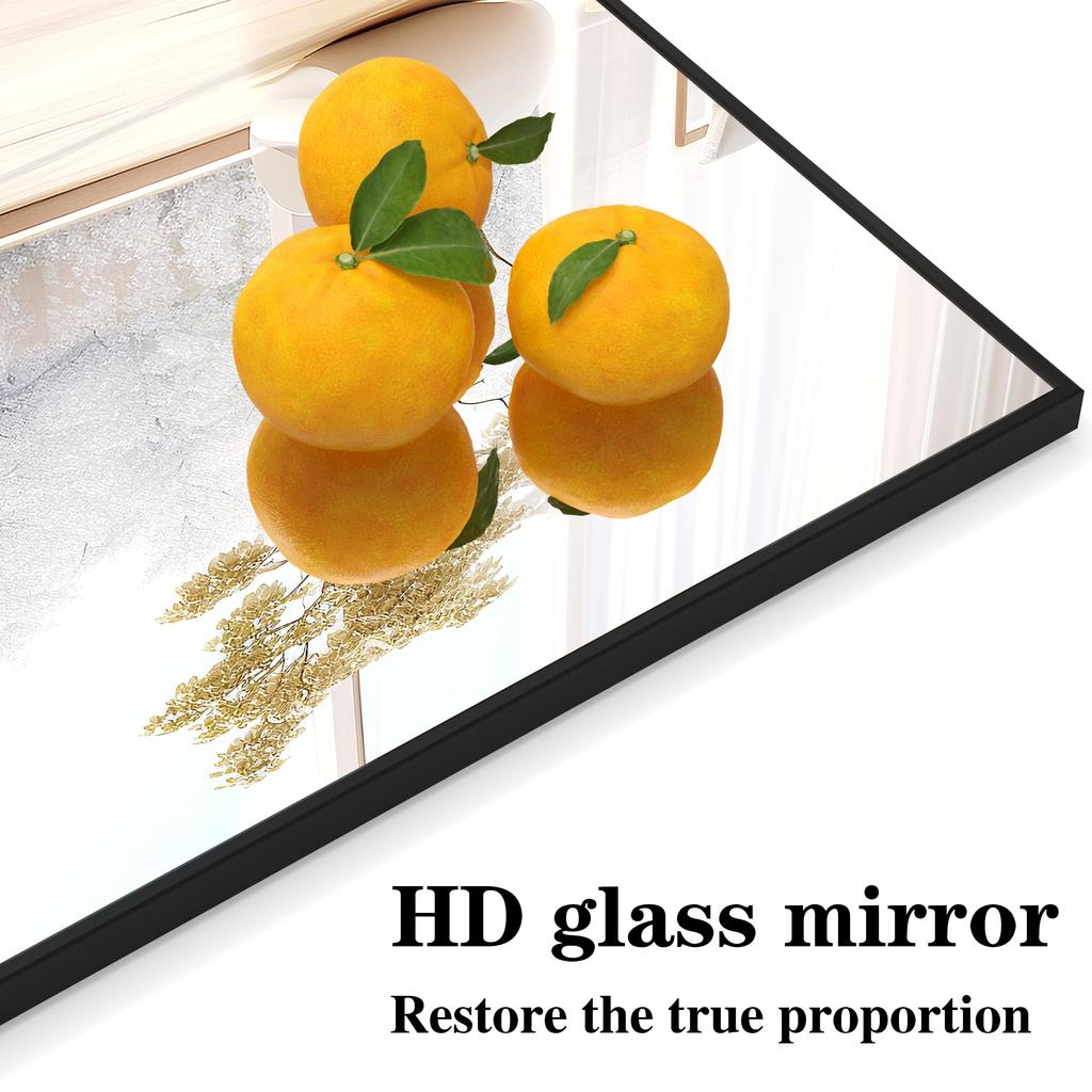 BEAUTME Black Bathroom Glass Suitable for Bedroom and Living Suspension X Wall-mounted Mirror, Mirror, High-grade Mirror, Bathroom, Room,