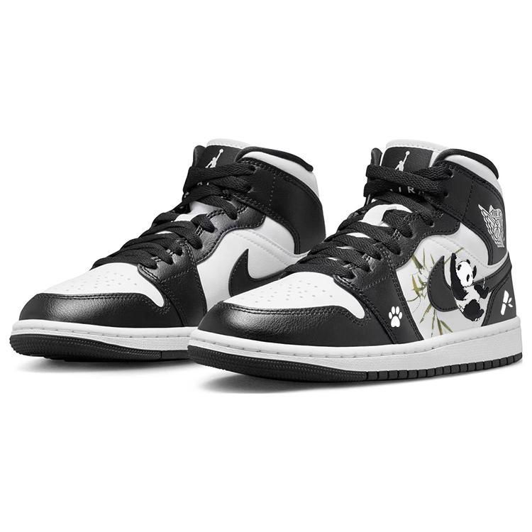 Jordan Air Jordan 1 Vintage Basketball Shoes Women's Mid top White/Black DV0991-101(Team56-)