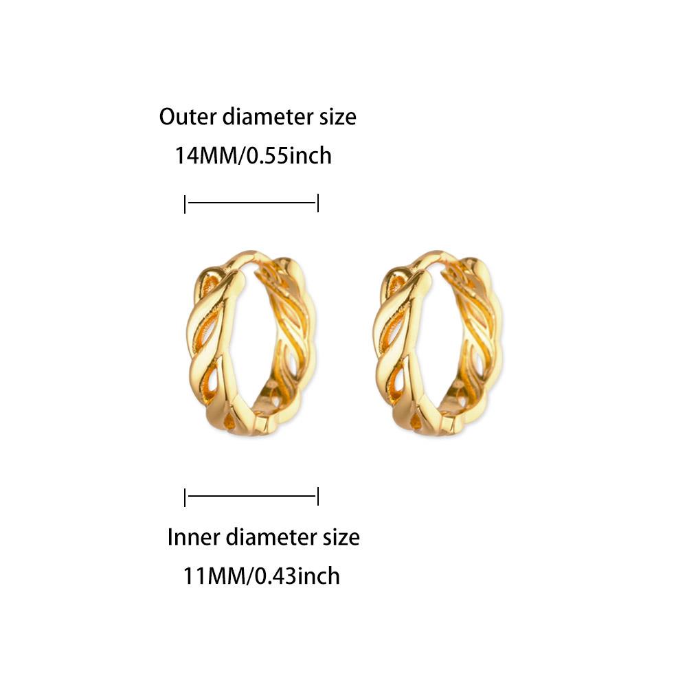 Edelstahlketten-Ohrringe für Frauen Vintage Goldfarbene Ketten-Creolen Hochzeit Valentinstag Schmuckgeschenk Kostenloser Versand