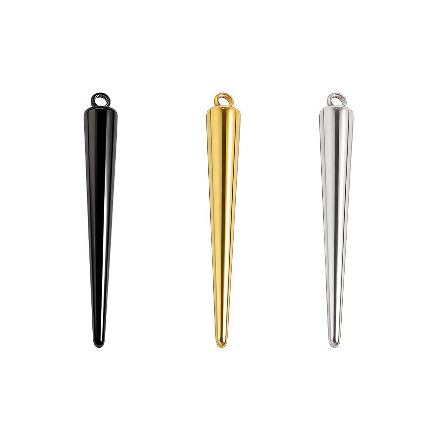 6pcs Mix Goth Punk Charm Stereoscopic Cone Pendant Stainless Steel Charms For Jewelry Making Supplies Handmade Earrings Necklace