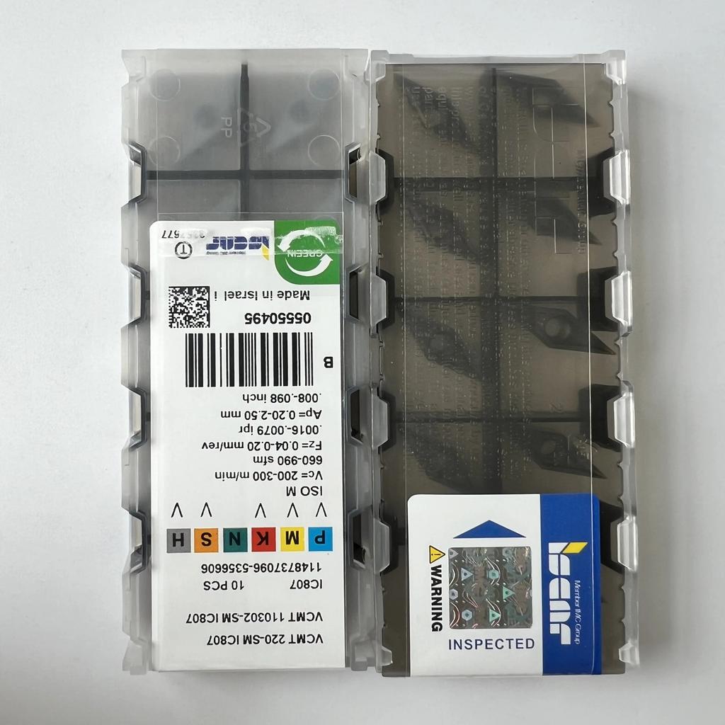 ISCAR / VCMT110302-SM IC807 / Industrial indexable Carbide Inserts 10 Pcs
