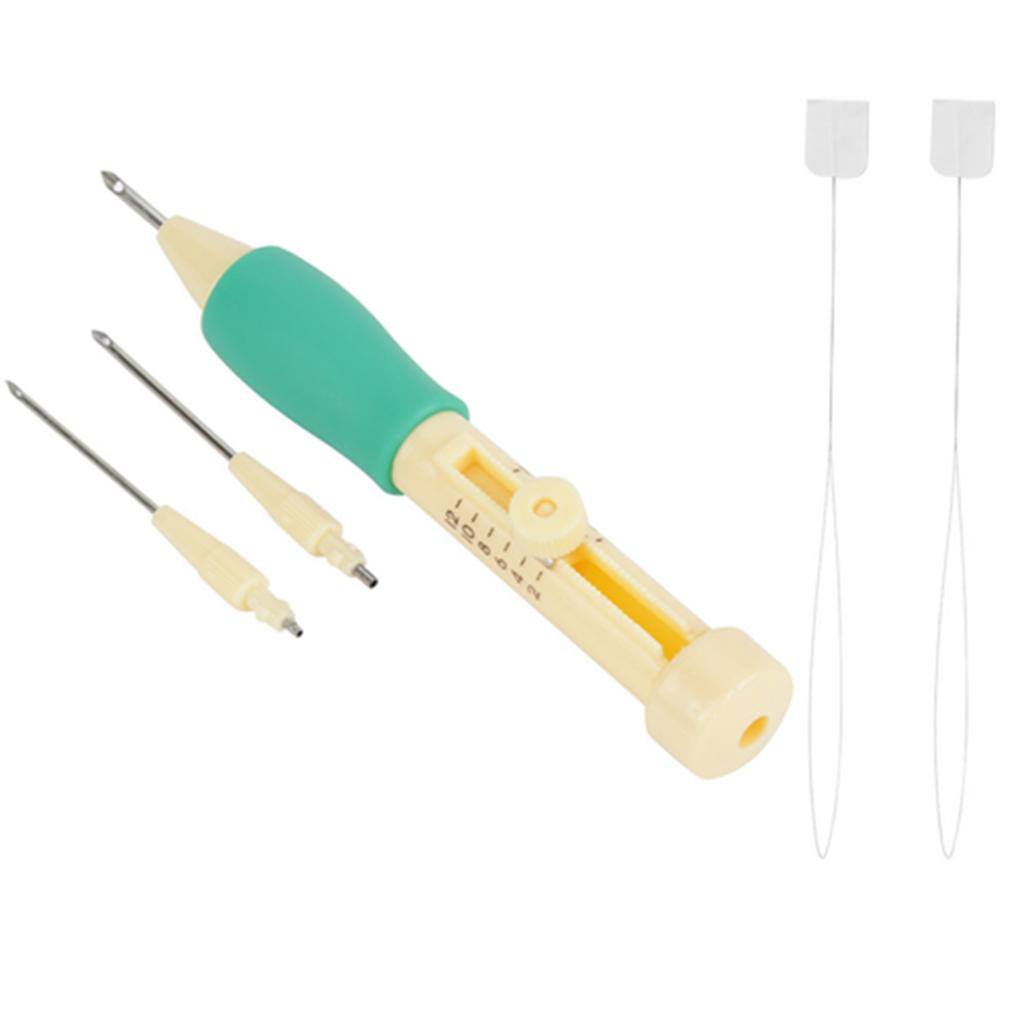 Broderinålstans med 3 storlekar Nålpenna Kit Verktyg för Hantverk