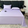 Solid Color Washed Cotton Bed Sheet Set - Fitted Sheet & Duvet Cover for Dorms