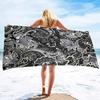 Botanical Floral Beach Towel Microfiber Vintage Flower Bath Towel for Sport Swim Quick Dry Kitchen Hand Towels Bikini Cover Up