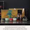 Nordic Glass Travel Tea Set with Hand-painted Mountain Design