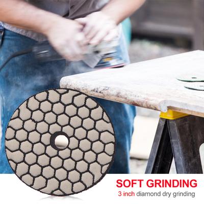 3 Inch 80mm Diamond Polishing Pad Wet Dry Buff Disc Sharp Type Flexible Sanding Disc for Marble Granite Concrete Grinding Stone
