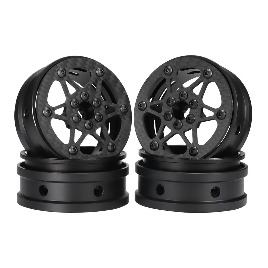 2.2 Inch Carbon Fiber RC Wheel Rims for 1/8 1/10 Rock Crawler LCG Cheater Rigs GSPEED V3 TGH Capra SCX10 Pro Element Enduro TRX4