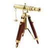 Brass Telescope with Wooden Tripod