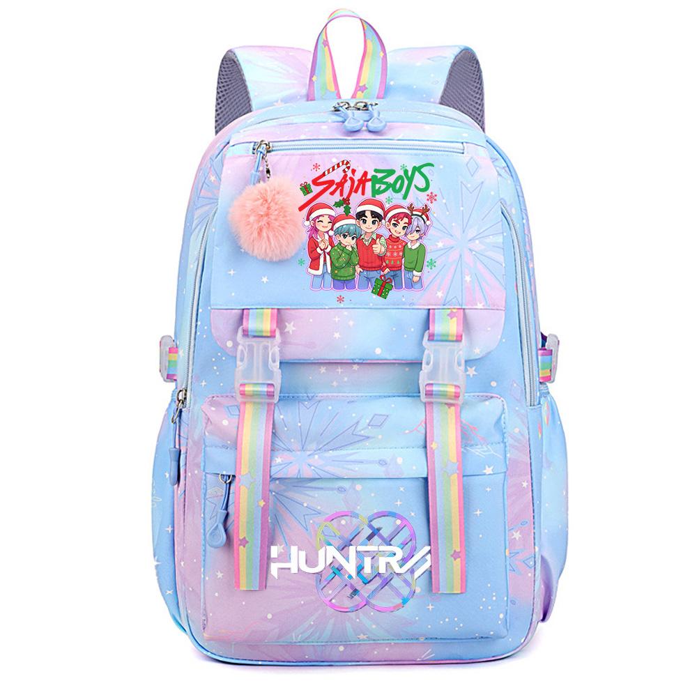 Christmas K-Pop Demon Hunters Printed Large Capacity Waterproof Backpack Teenger Student Girl Boy Schoolbag Bookbag Women Large Capacity Travel Bag