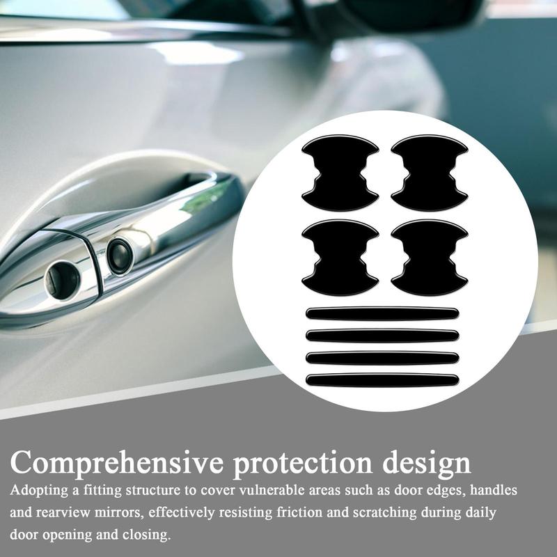 Car Door Handle Protector Anti Scratch Vehicle Door Handle Cup Protector Protective Film Sticker For Truck SUV RV Maintenance