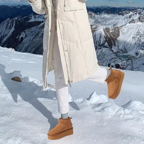 Fur Integrated Thick-soled Snow Boots Women's 2025 Winter New Warm Thick-soled Heightening Northeast Snow Boots Cotton Boots