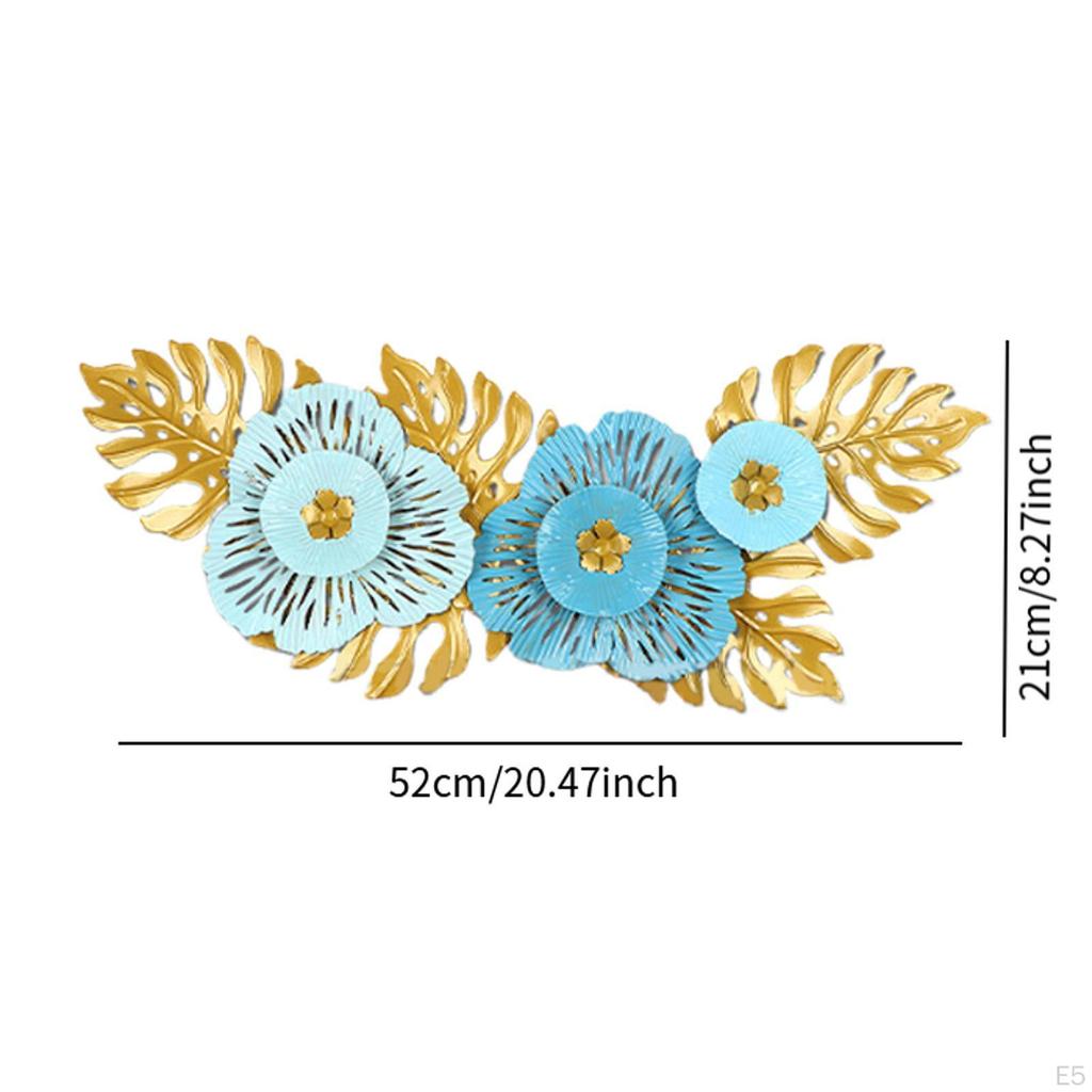 Flower Metal Wall Art Decor Iron Creative Modern Ornament Decoration for Home Cafe
