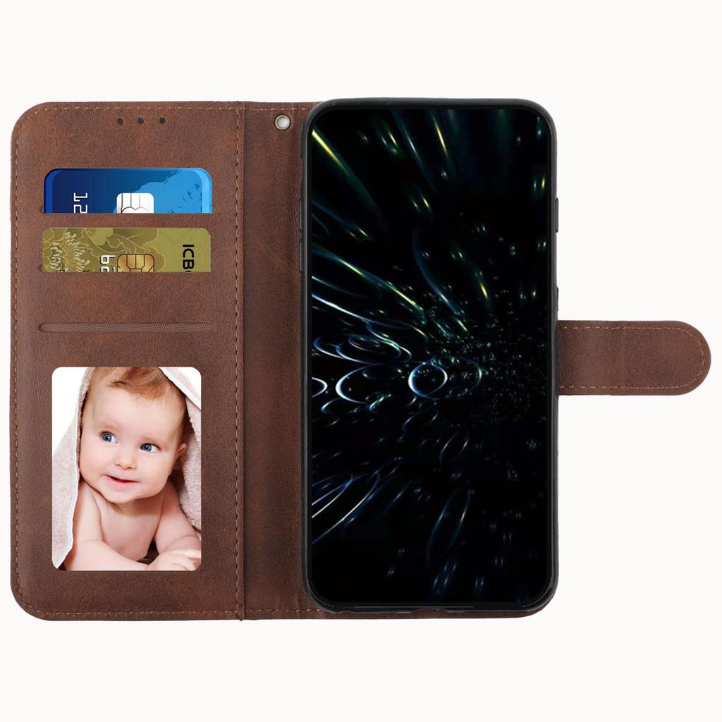 For Motorola Moto G Power (2024) Leather Case Calf Texture Phone Wallet